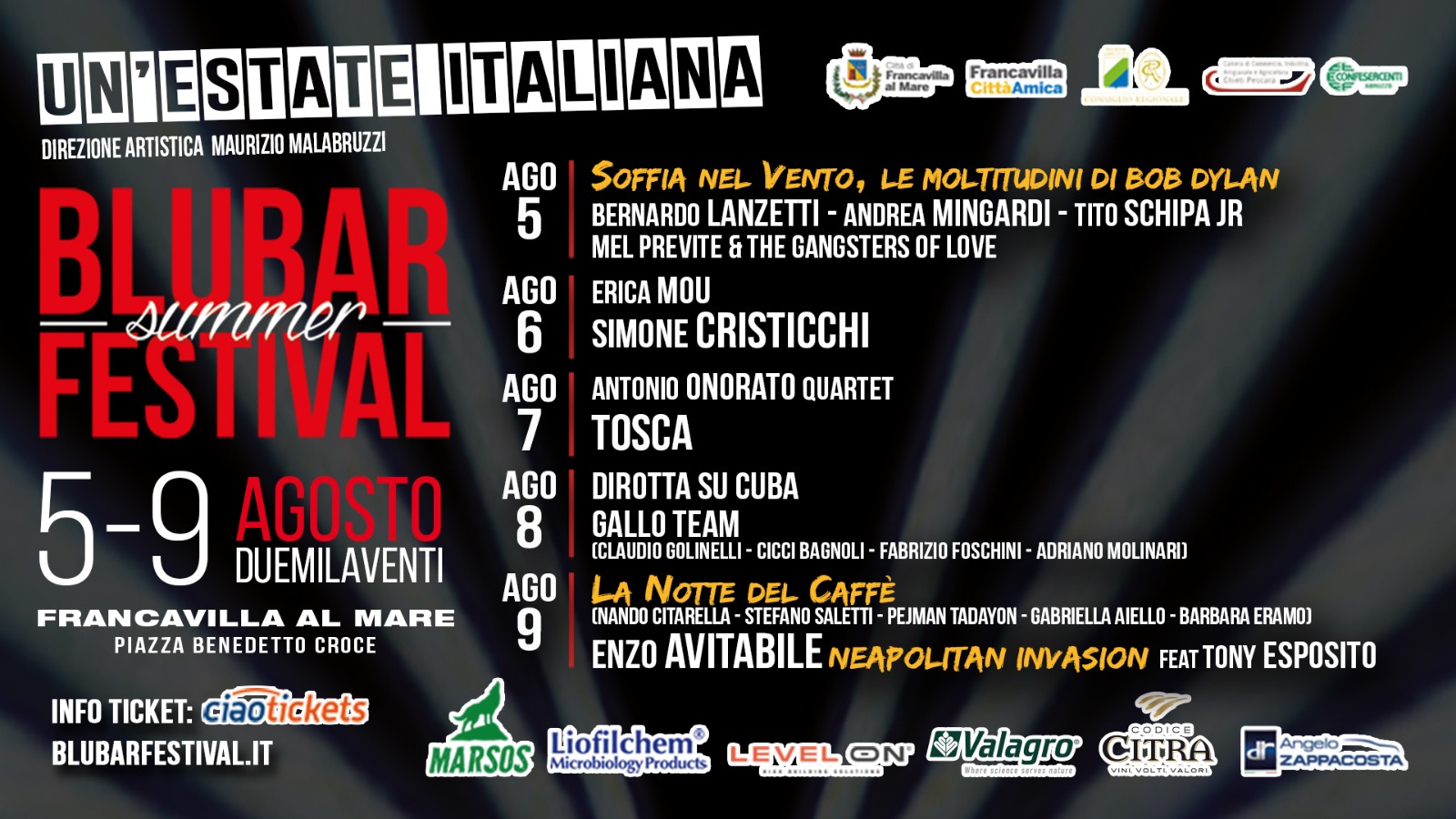 Blubar Festival Francavilla al Mare 5-9 Agosto 2020